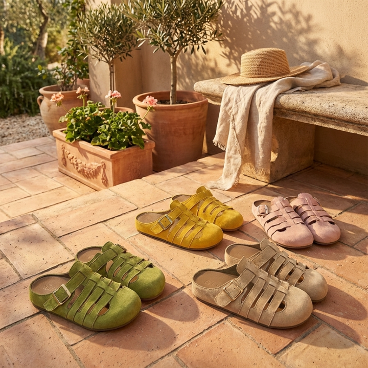 Veslyn – Con Cut-Out e Fibbia Laterale, Mules
