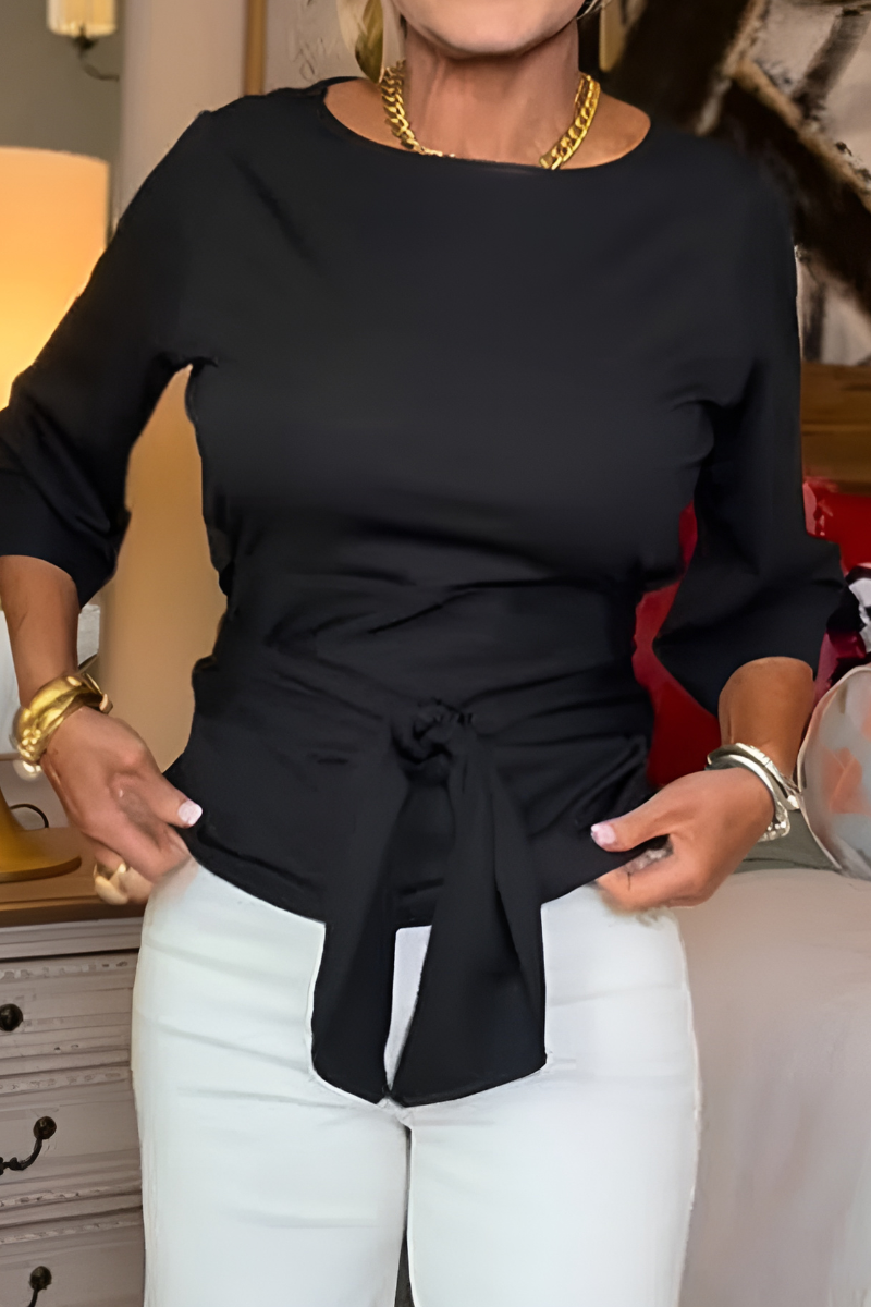Novira – Con Fiocco in Vita in Tessuto – Top