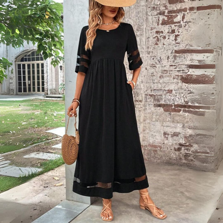 Velara – Maxi a Righe Effetto Ombra Abito