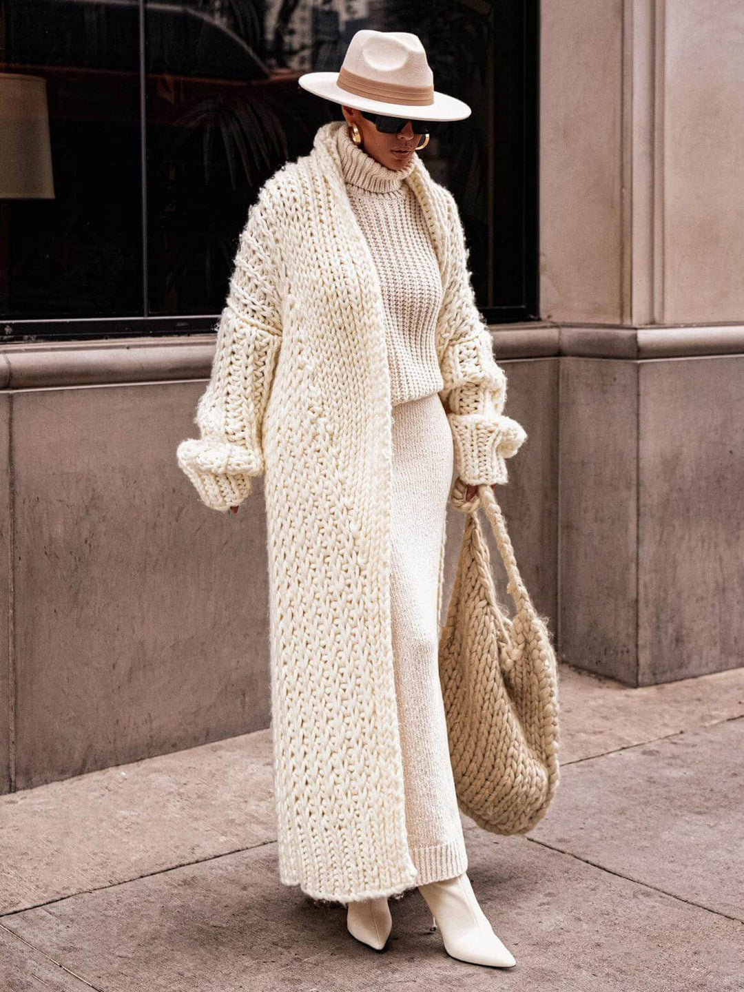 Renali – Collo a Sciarpa in Tricot, Cappotto