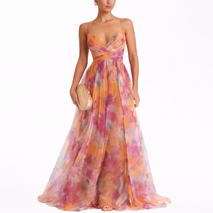 Sevira – Vita Imperiale in Chiffon, Abito Maxi
