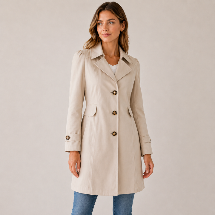 Enyra – Trench con Bottoni in Tessuto Cappotto