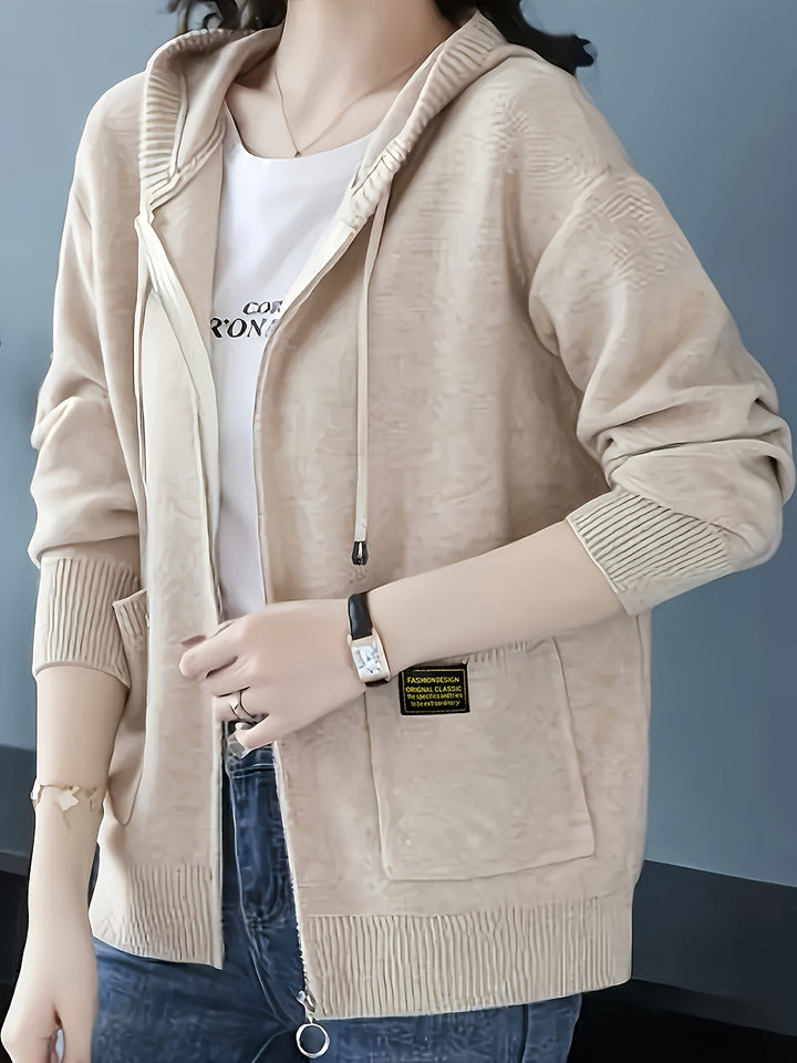 Rilena – Cappuccio con Coulisse in Maglia di Viscosa Cardigan