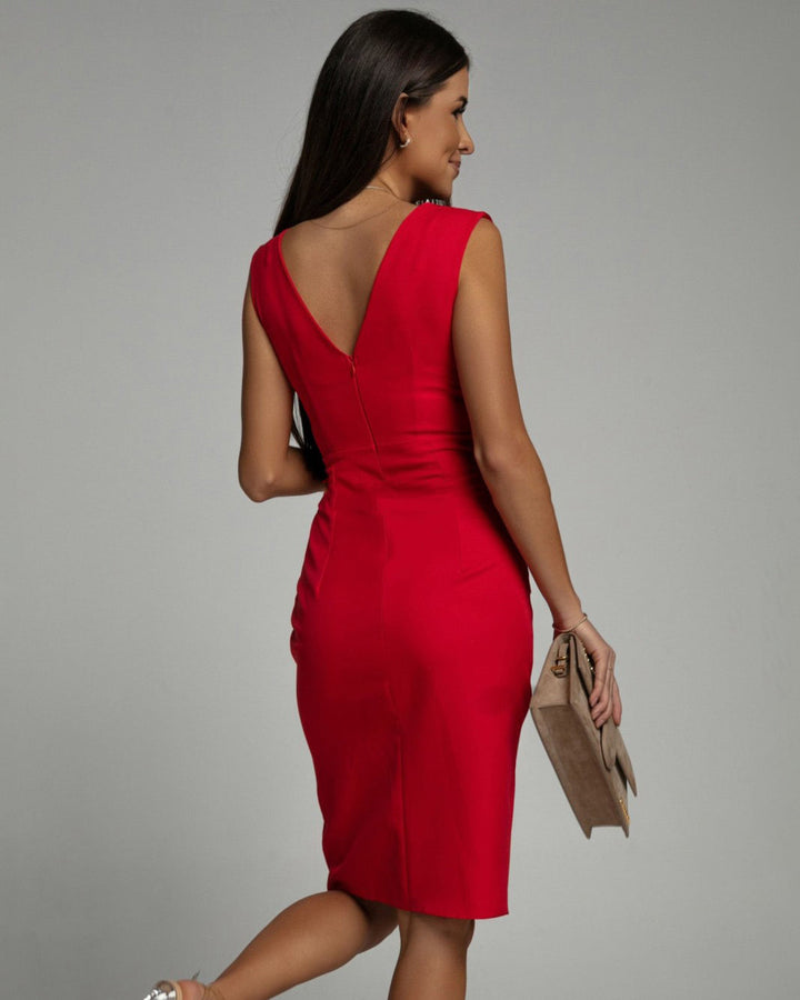 Soreli – Drappeggiato in Maglia Stretch, Abito Midi