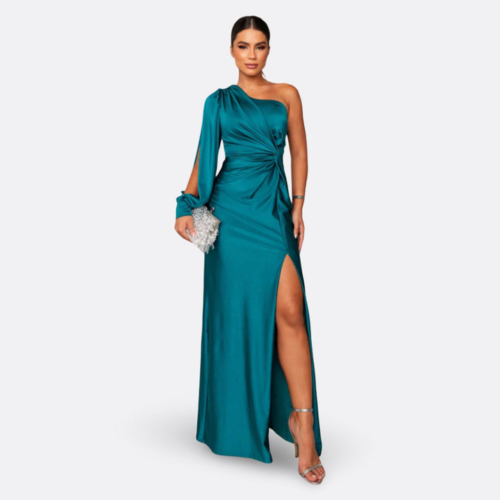 Silara – Abito Maxi in Tessuto con Scollo a V