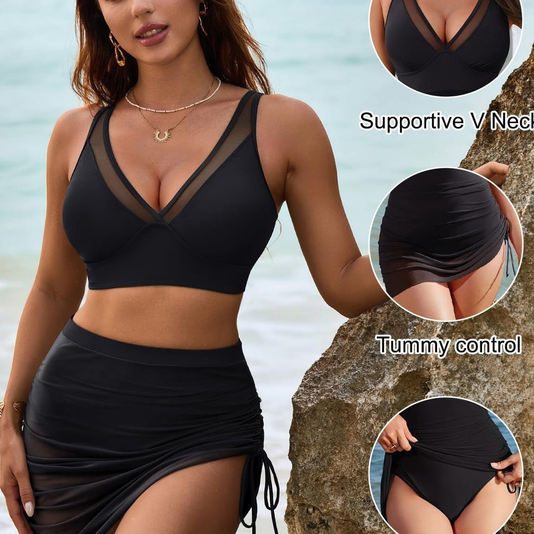 Nalise – A Vita Alta in Rete Set Bikini