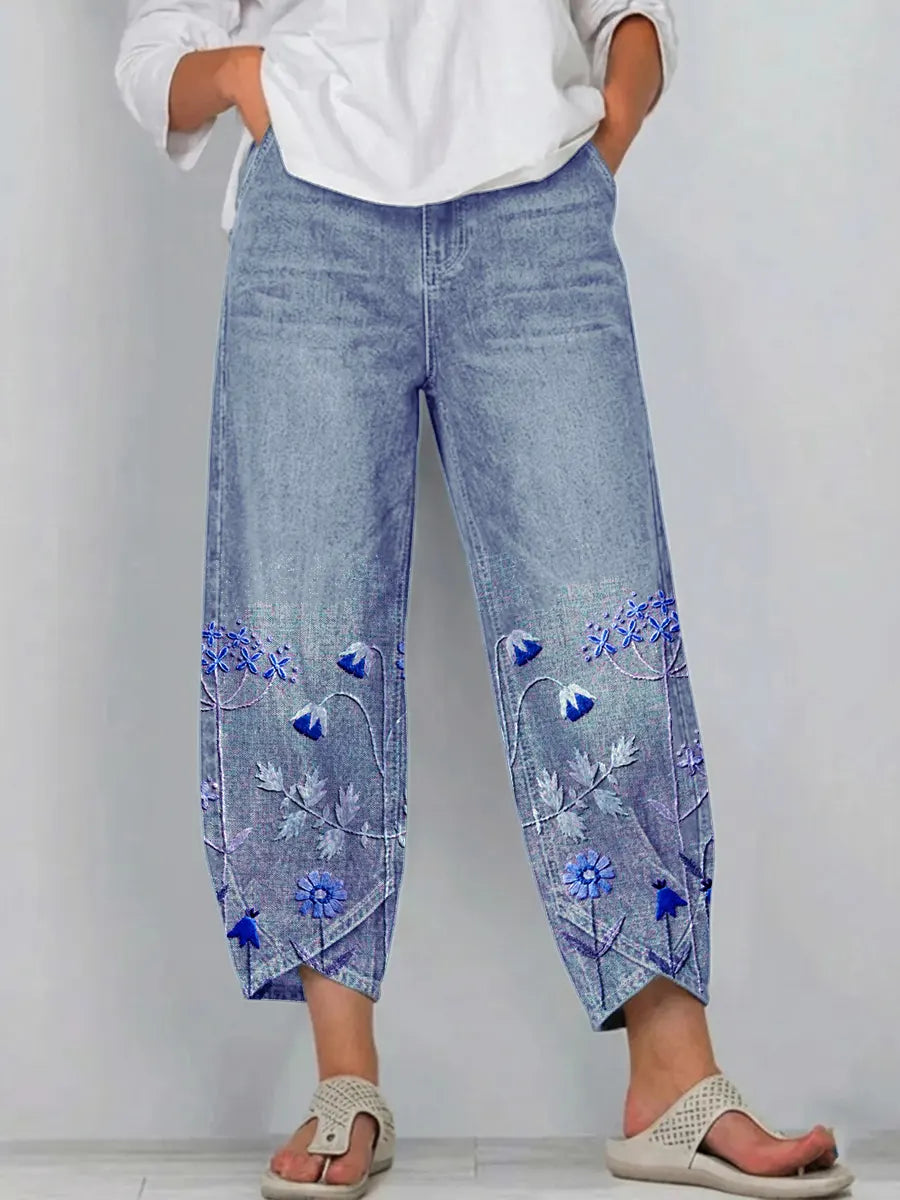 Anvera – Ricamati in Cotone Pantaloni