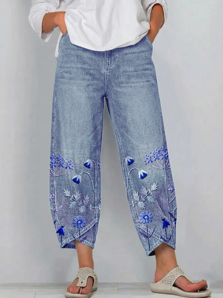 Anvera – Ricamati in Cotone Pantaloni