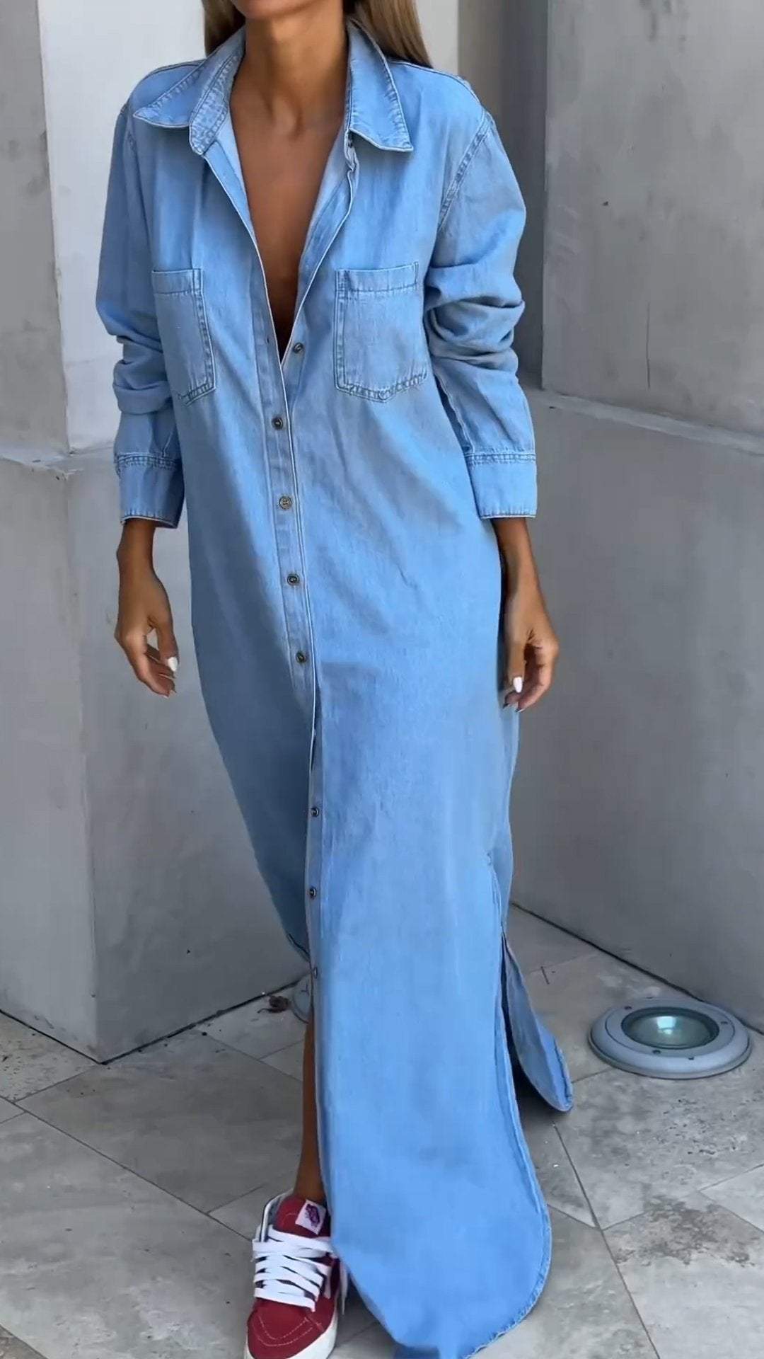 Zarelle – Con Tasche a Patta in Denim Abito