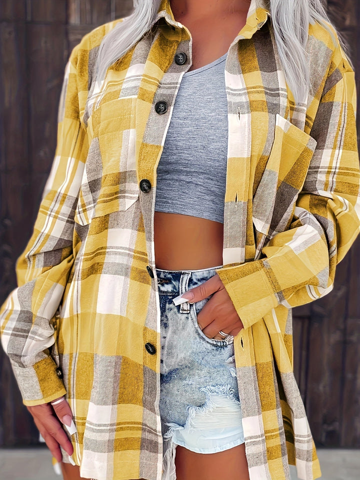 Rilena – Maniche Lunghe a Quadretti Camicia