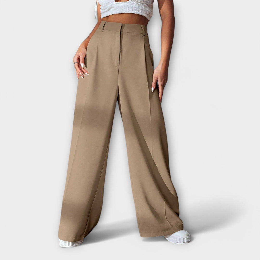 Rilena – Pantaloni in Tessuto a Vita Alta