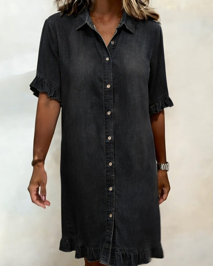 Kiraya – Maniche a Volant in Denim Abito