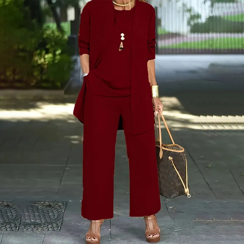 Kevara – Pantaloni a Gamba Larga, Completo a Tre Pezzi