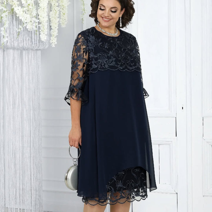 Novira – Patchwork in Chiffon Abito