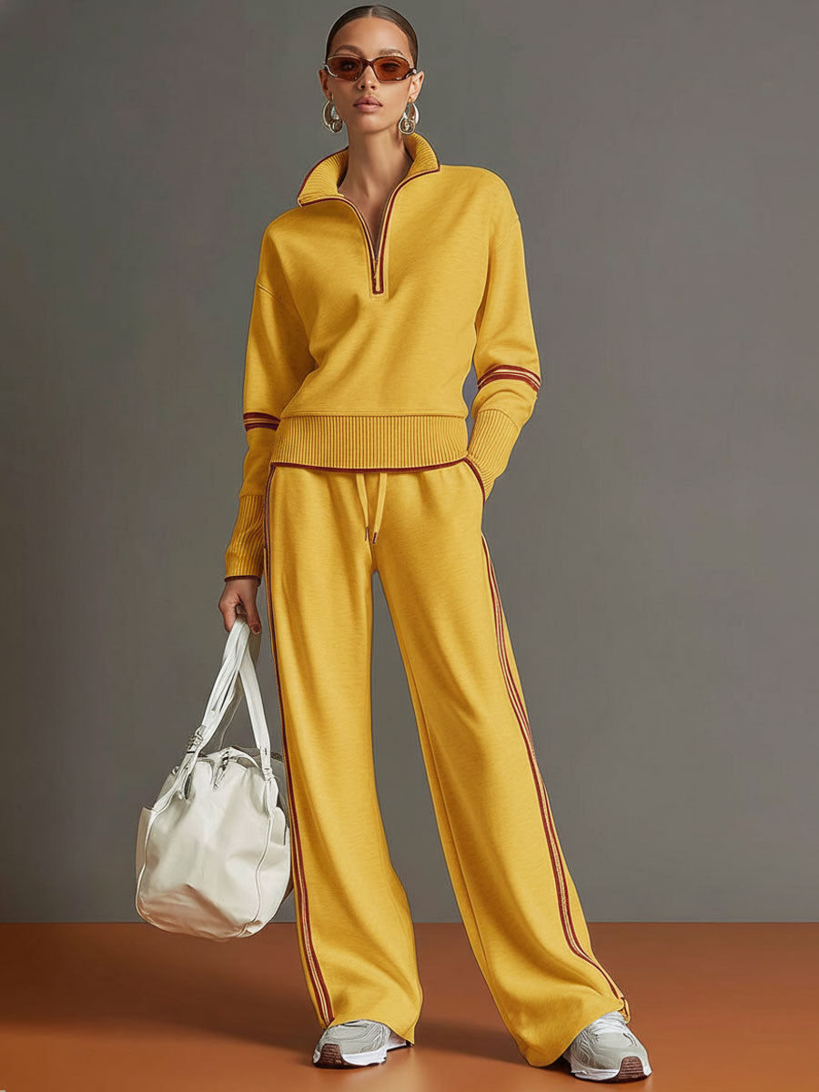 Mireva – Completo con Blusa e Pantaloni a Gamba Larga