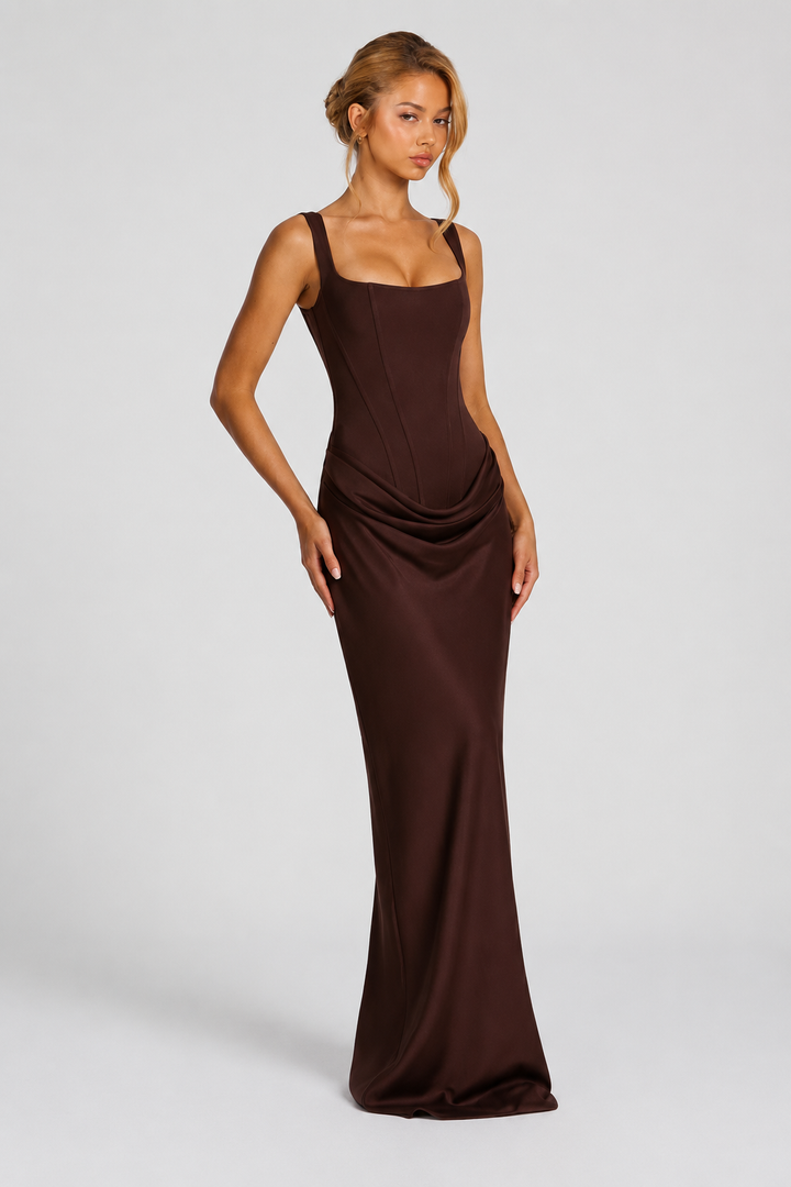 Rheva – Abito Maxi con Corsetto