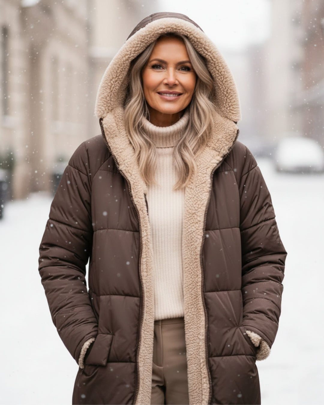 Arlise – Reversibile Foderato in Sherpa Cappotto