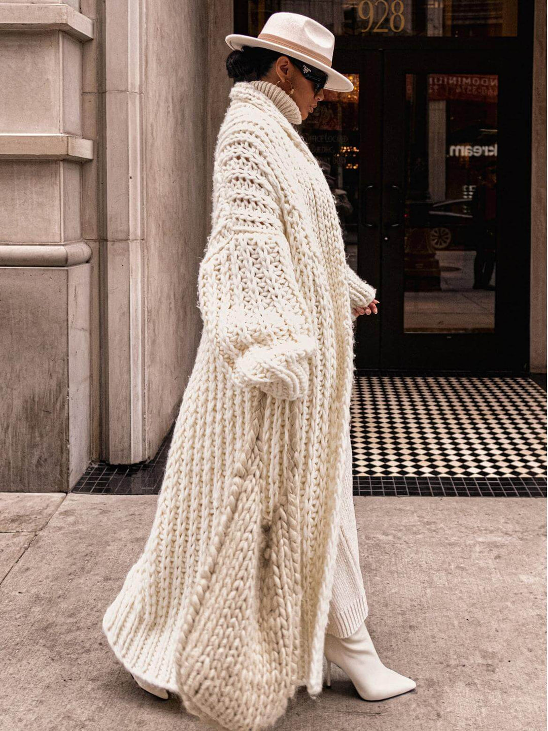 Renali – Collo a Sciarpa in Tricot, Cappotto