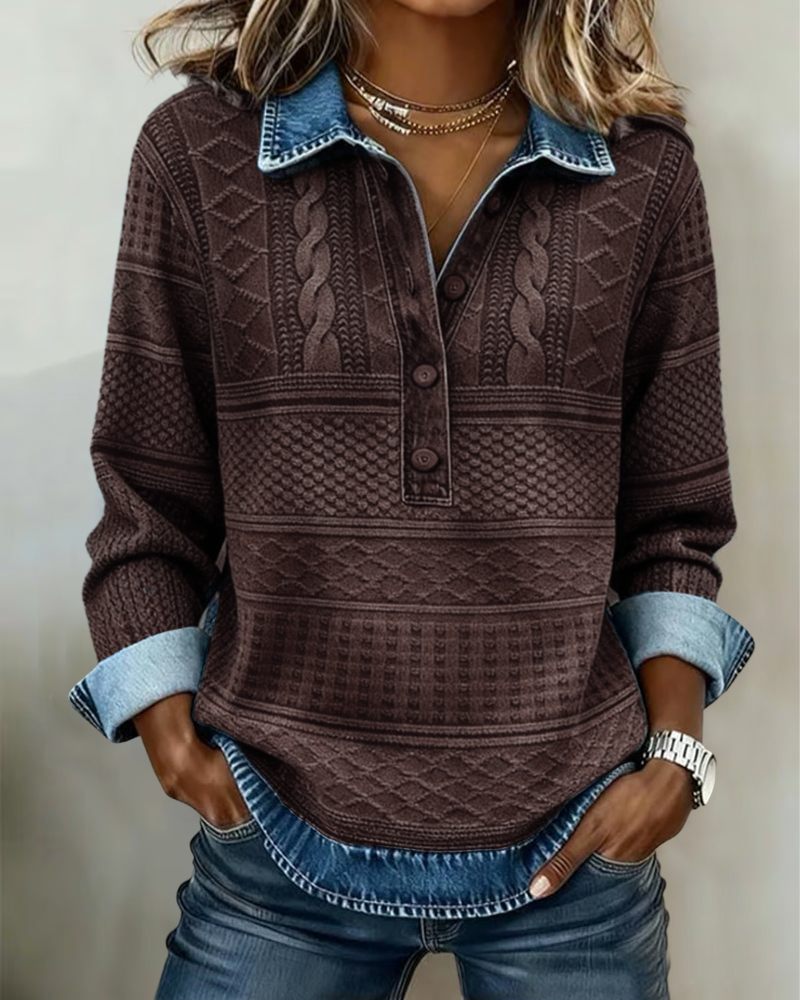 Lydia - Maglione Polo in Maglia Testurizzata