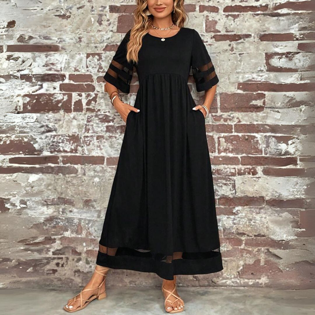 Velara – Maxi a Righe Effetto Ombra Abito