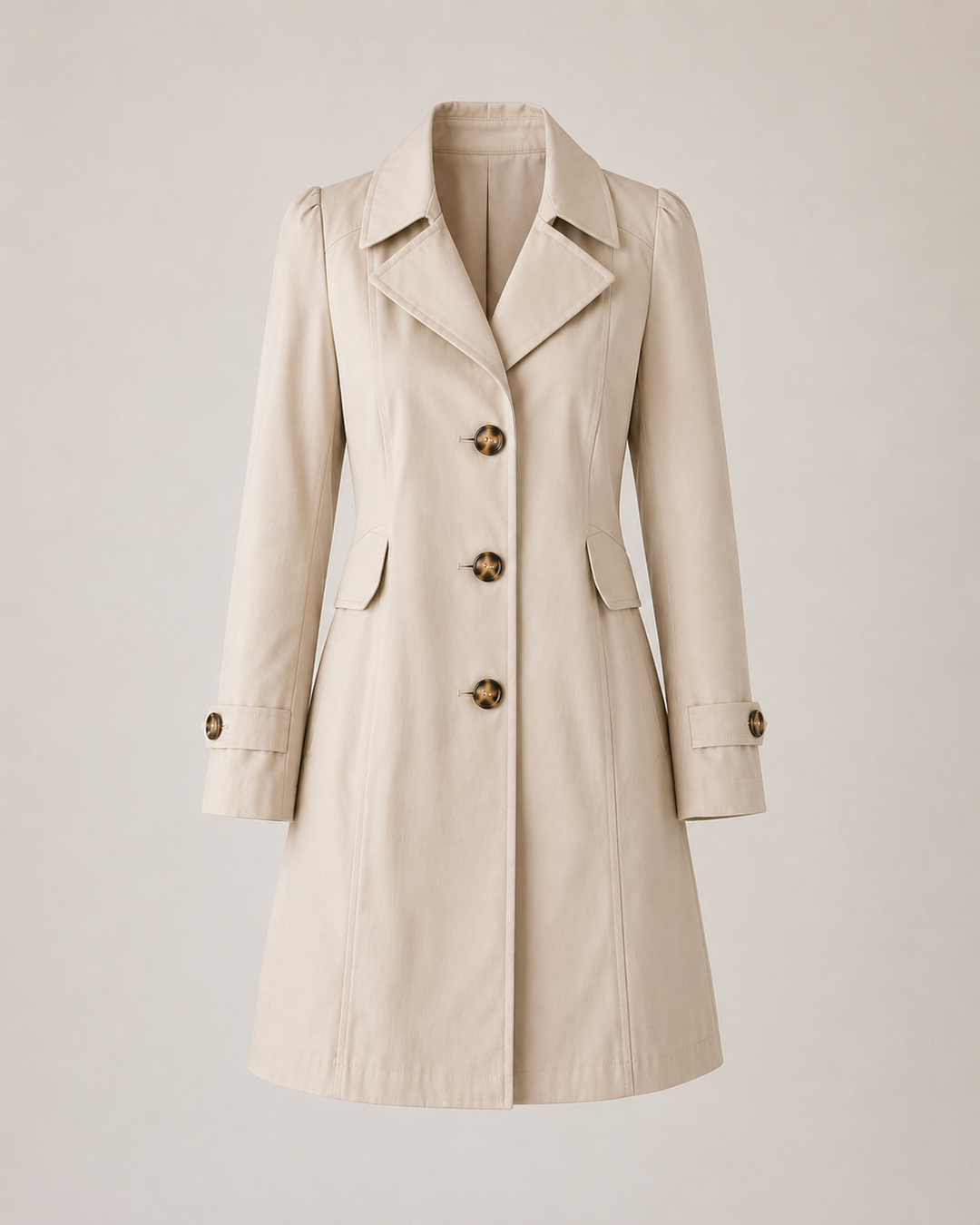 Enyra – Trench con Bottoni in Tessuto Cappotto