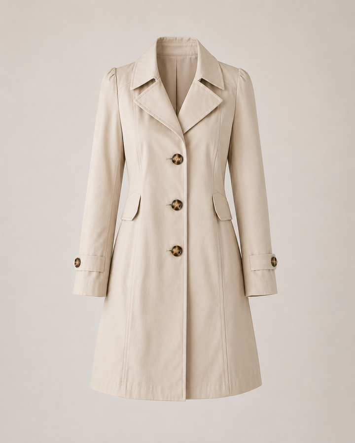 Enyra – Trench con Bottoni in Tessuto Cappotto