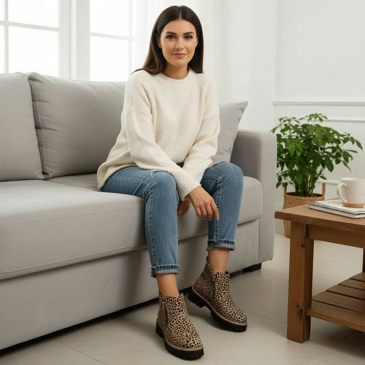 Lindsey - Stivaletti con Zeppa in Tessuto Leggero