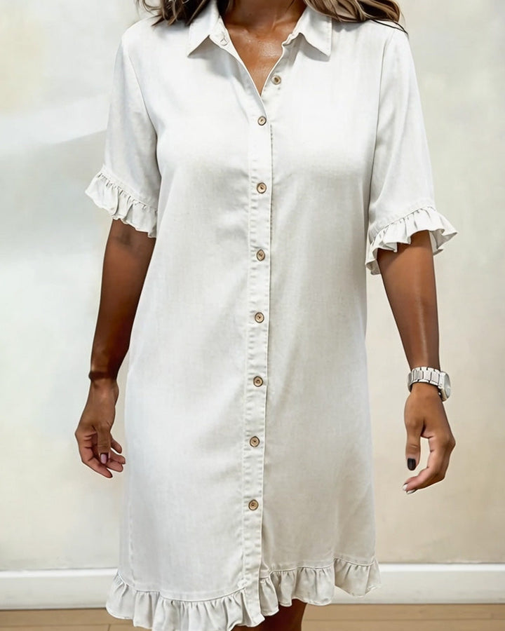Kiraya – Maniche a Volant in Denim Abito