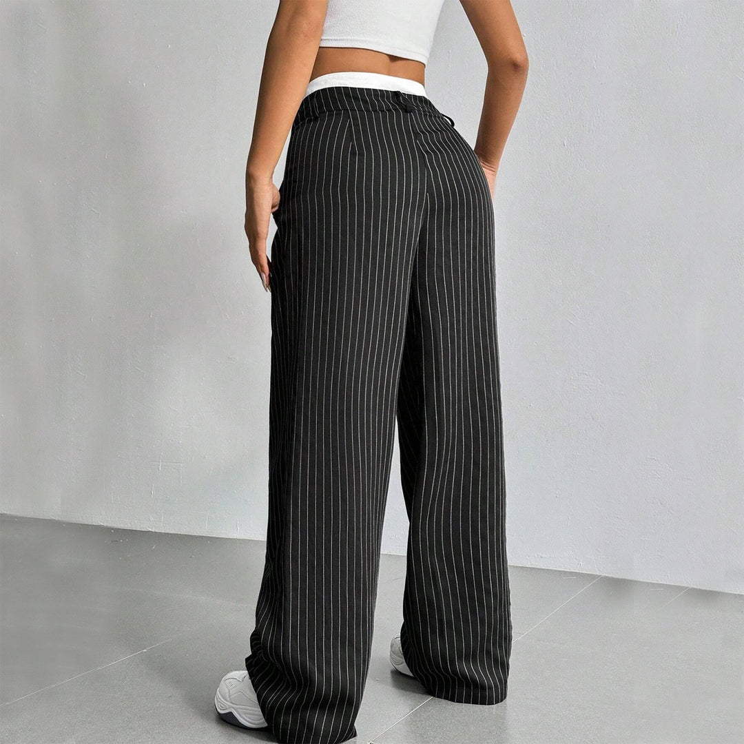 Anevia – Pantaloni a Righe a Vita Alta