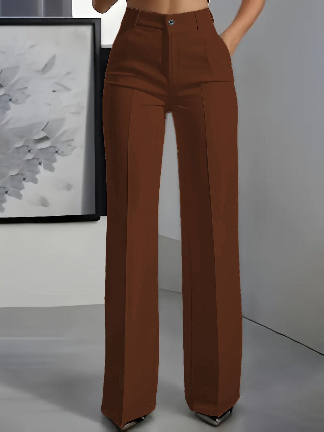 Ilyra – A Vita Alta in Tessuto Stretch Pantaloni