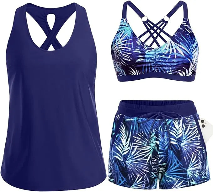 Rilena – Boyshorts con Tasche in Tricot, Set Tankini