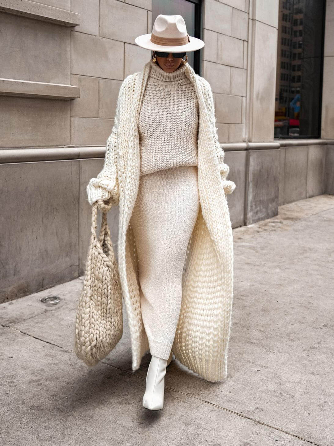 Renali – Collo a Sciarpa in Tricot, Cappotto