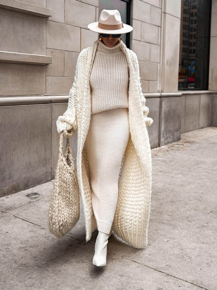 Renali – Collo a Sciarpa in Tricot, Cappotto