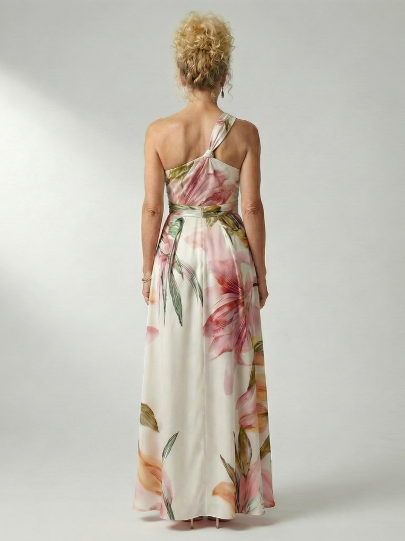 Mevara – Scollo All'Americana e Stampa Floreale, Abito Maxi