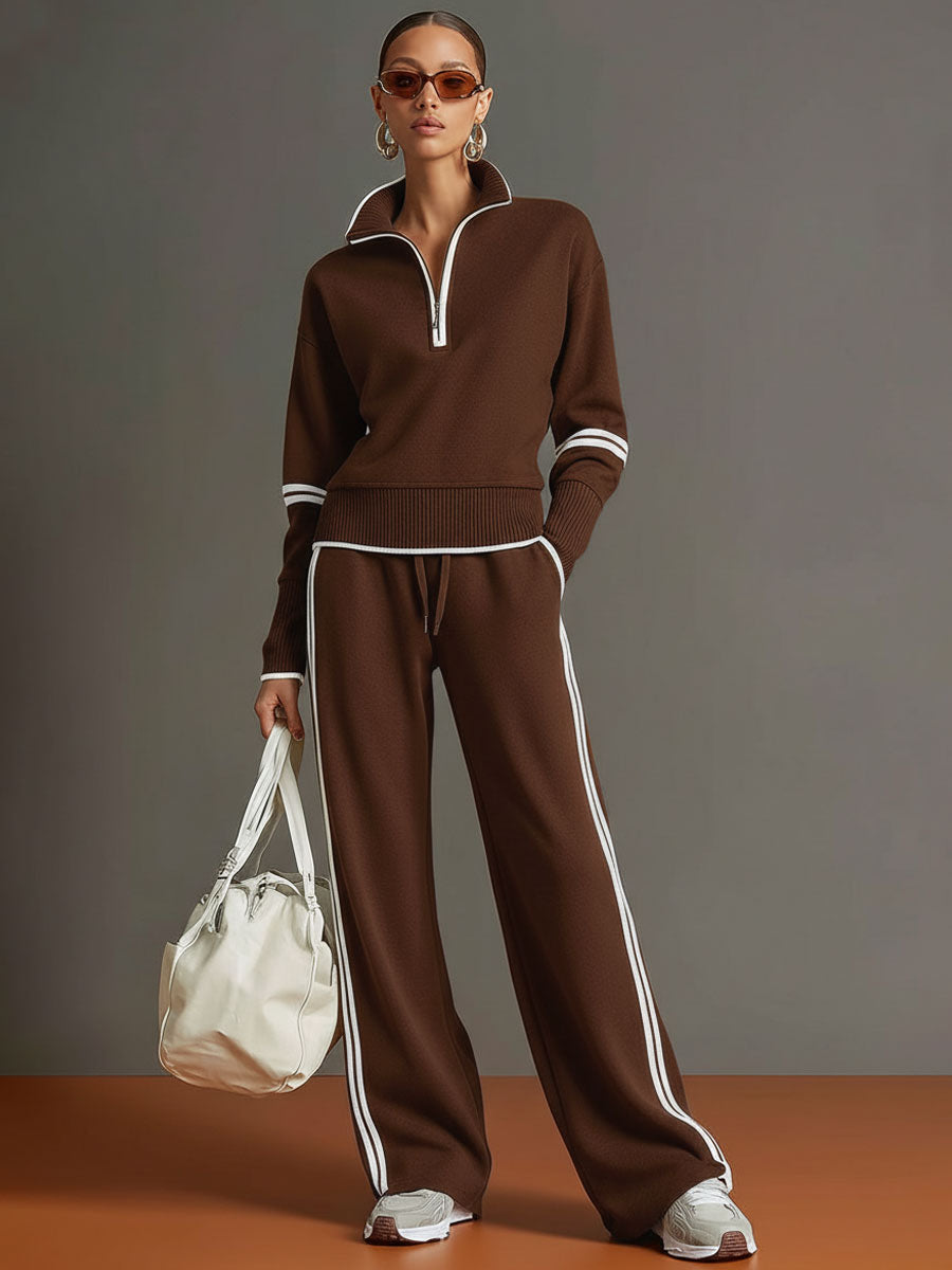 Mireva – Completo con Blusa e Pantaloni a Gamba Larga
