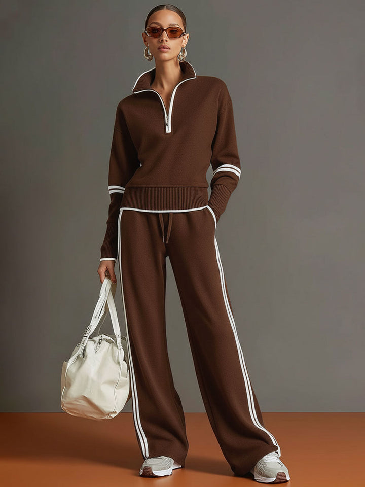 Mireva – Completo con Blusa e Pantaloni a Gamba Larga