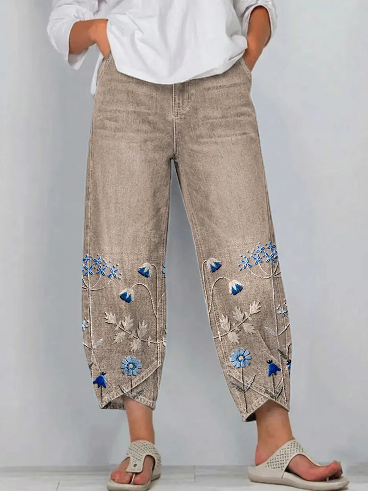 Anvera – Ricamati in Cotone Pantaloni