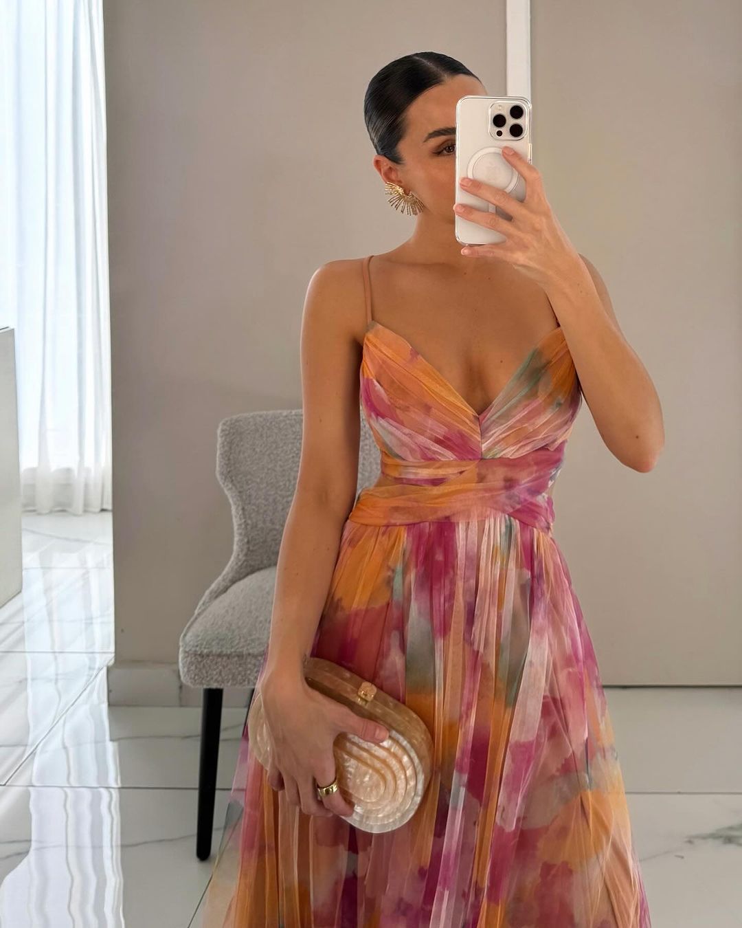 Sevira – Vita Imperiale in Chiffon, Abito Maxi