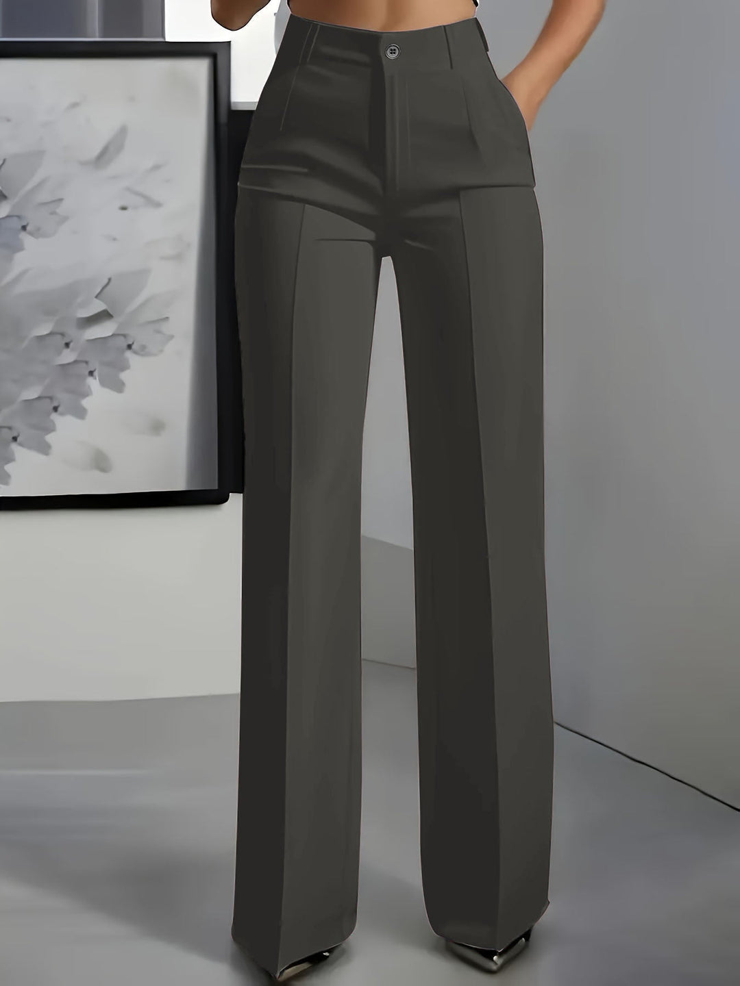 Ilyra – A Vita Alta in Tessuto Stretch Pantaloni