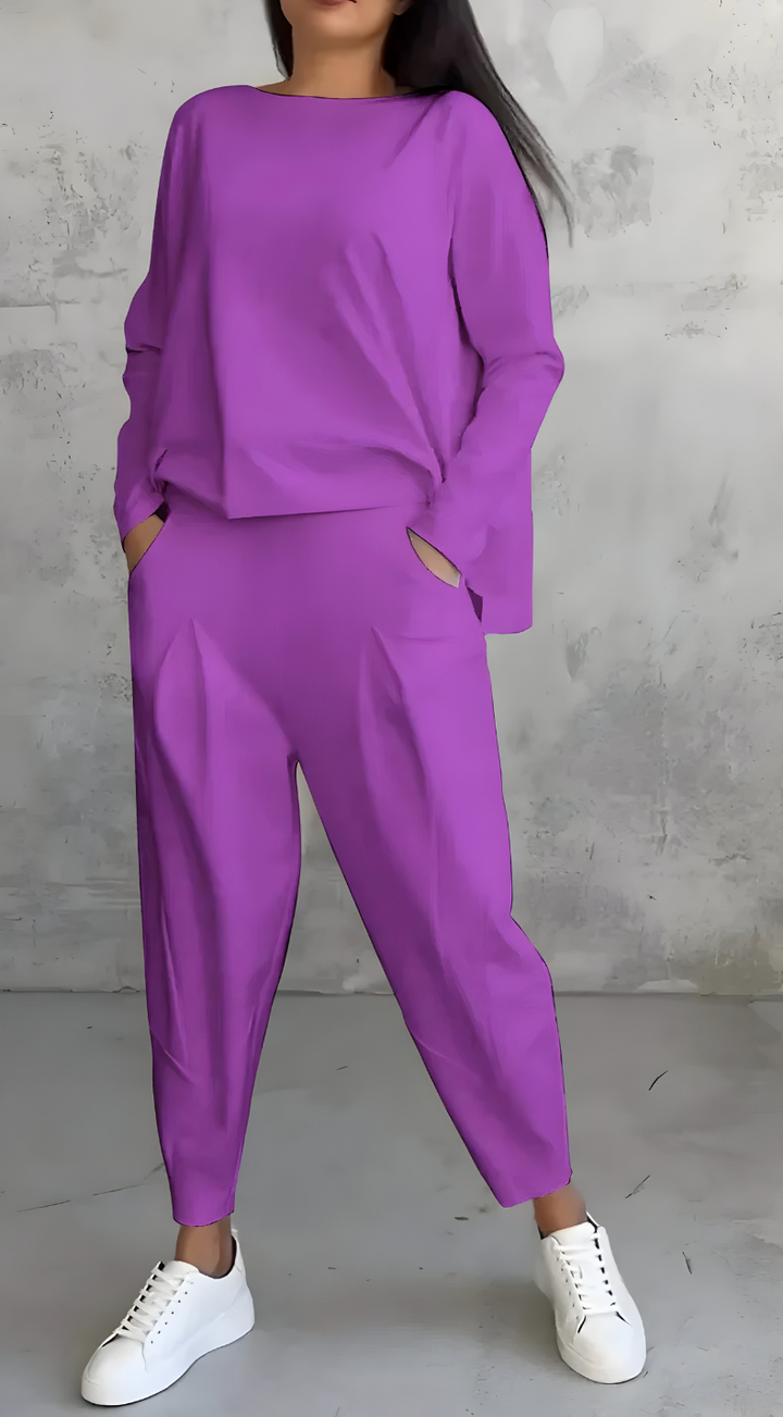 Veyla – Collo Alto e Zip Laterale in Tricot, Completo in Maglia