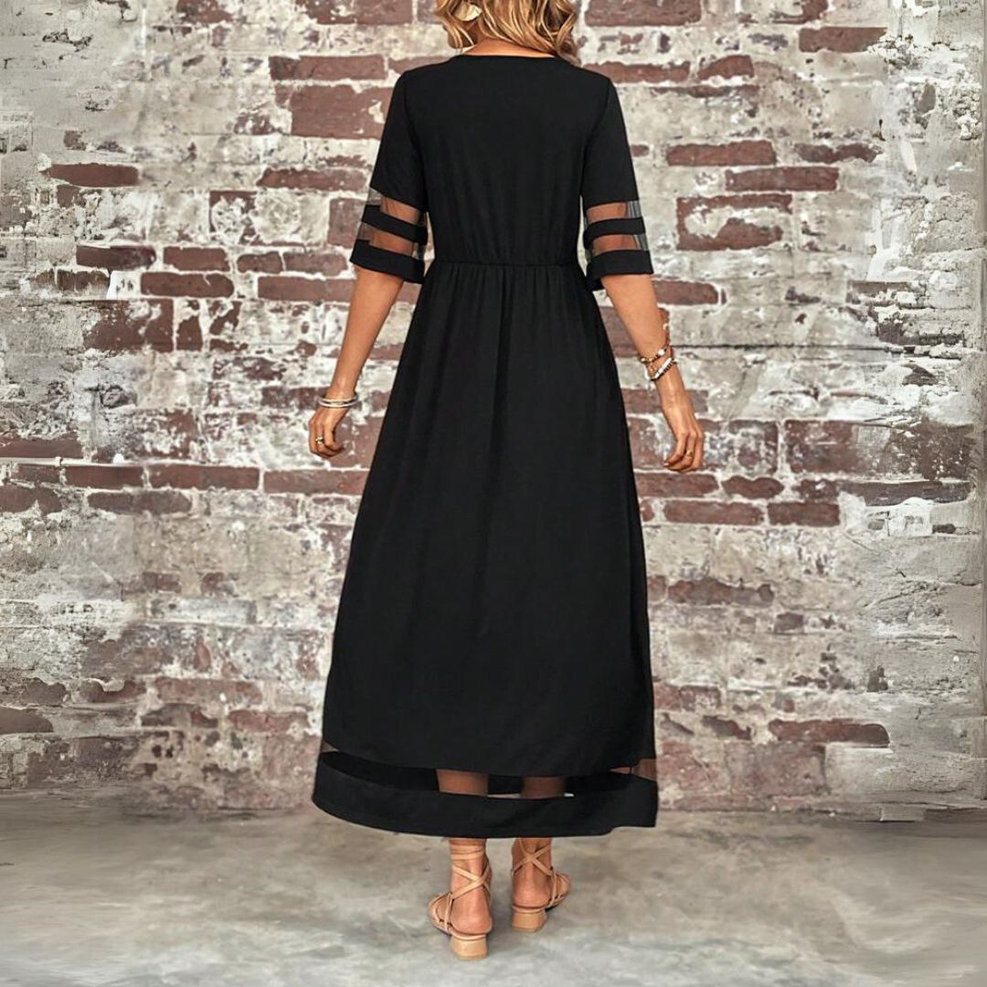 Velara – Maxi a Righe Effetto Ombra Abito