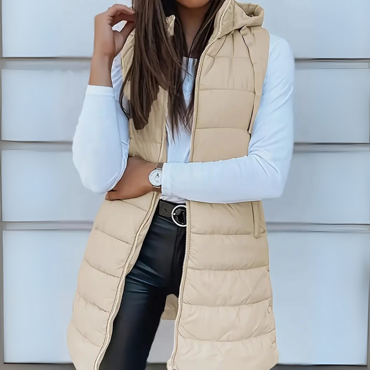 Naleia – Con Cappuccio in Tessuto Gilet da Donna