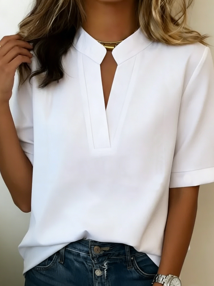 Talven – Maniche Corte e Colletto Alto, Camicia