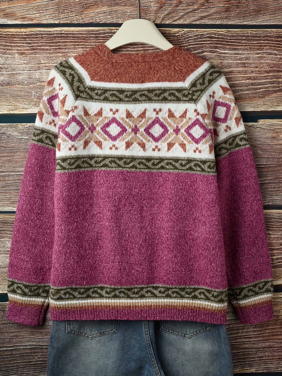 Mireva – A Blocchi di Colore in Maglia Cardigan