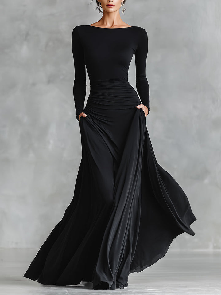 Eversley - Abito Maxi Plissettato Elegante e Morbido al Tatto