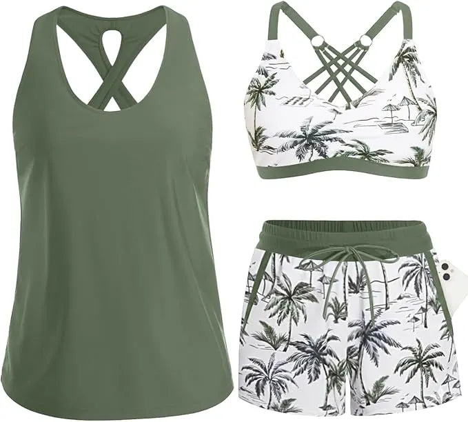 Rilena – Boyshorts con Tasche in Tricot, Set Tankini