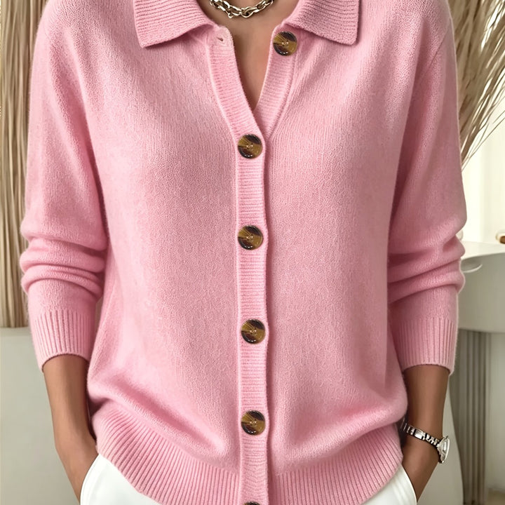 Relani – Scollatura a V in Maglia a Costine Cardigan