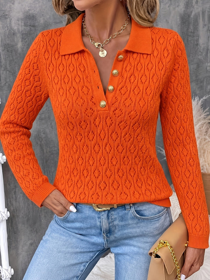 Avenya – Lavorazione Traforata in Maglia, Maglione Polo