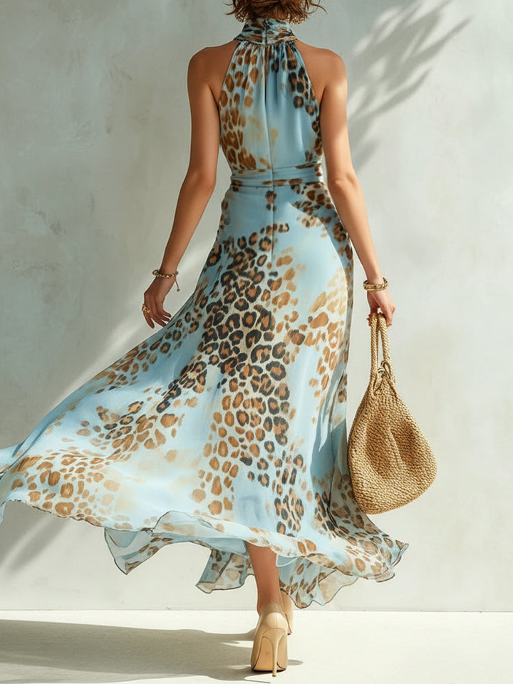 Calira – Scollo All'Americana in Chiffon, Abito Maxi
