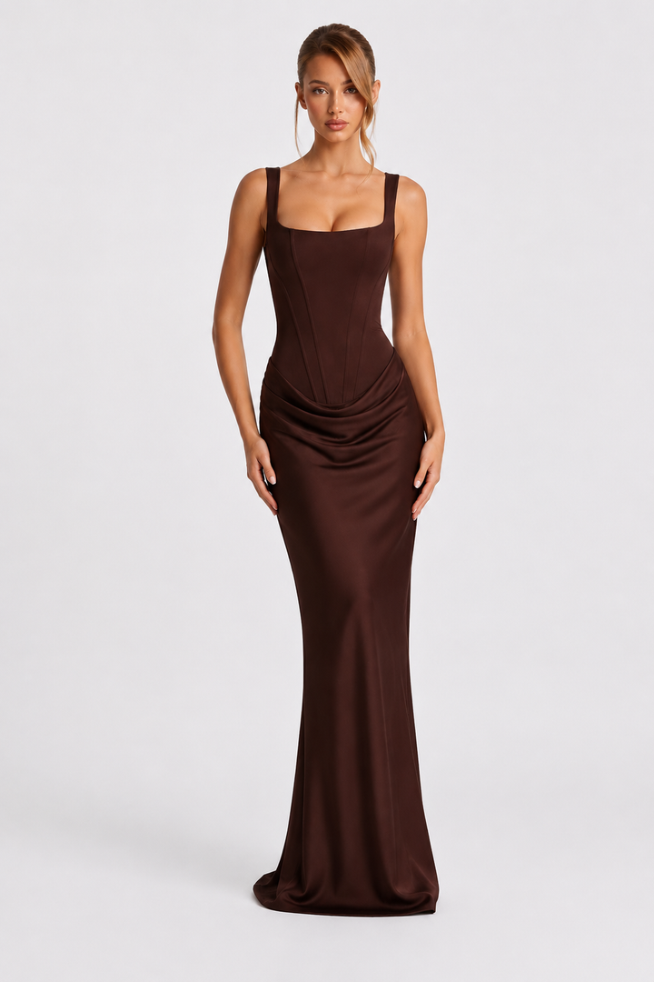 Rheva – Abito Maxi con Corsetto